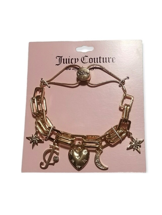 Juicy Couture Heart Moon Stars Crystal Charm Bracelet Brand Juicy Couture Heart Moon Stars Crystal Charm Bracelet Brand