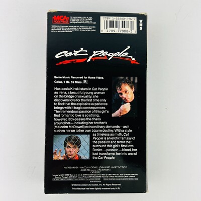 Cat People VHS Video Tape Nastassja Kinski, Malcolm McDowell