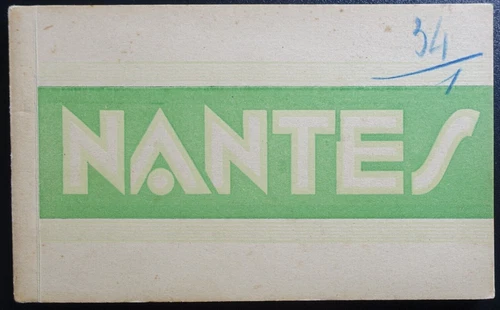 Old postcard - notebook of 12 postcards - Nantes