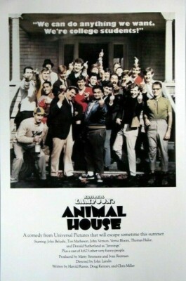 ANIMAL HOUSE MINT MOVIE POSTER GIVING FINGER JAMES BELUSHI JOHN