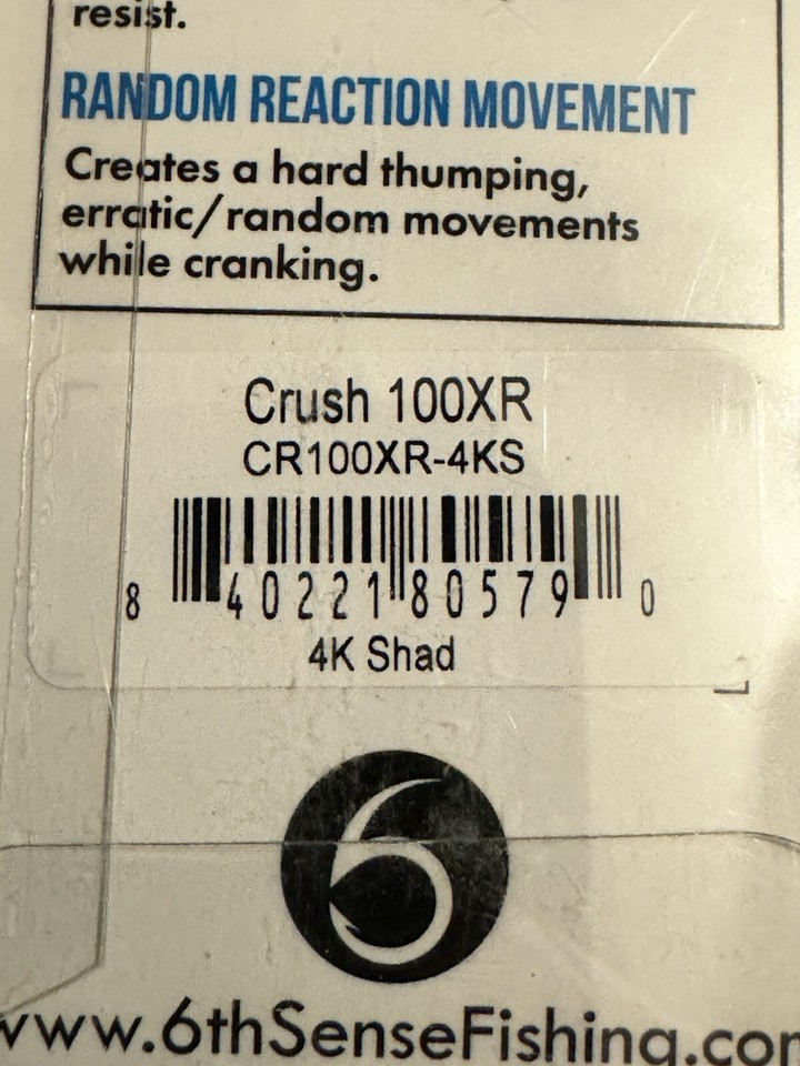 Leurre 6th Sense Crush 100X Squarebill – 68mm, 5/8 Oz, Écrevisses Bouillies, Pour Bass