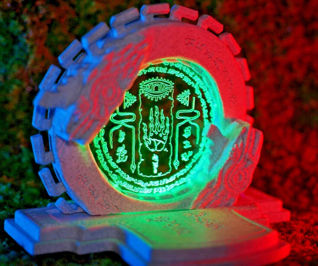 そろばんオブジェ Zelda Zonai Shrine Portal Ouroboros Statue Lamb 3D Print