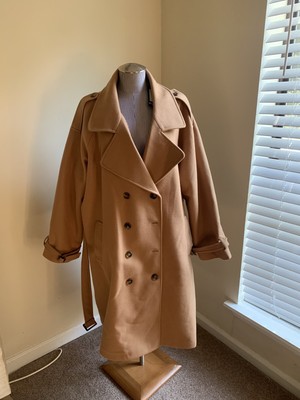 Nastygal Faux Wool Coat Size 20 Camel 