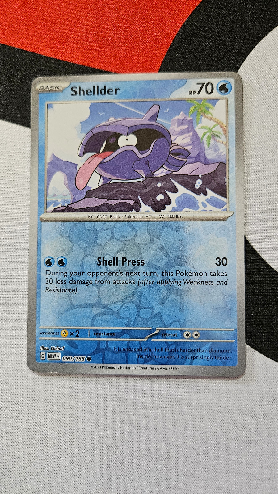 Pokemon Scarlet & Violet 151 Shellder 090/165 REVERSE Holo NM