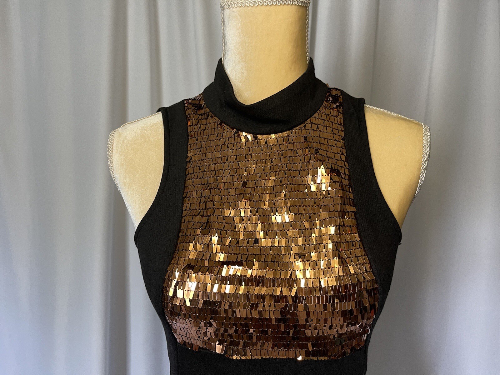 BCBGeneration Cooper sequined black Sheath Dress … - image 3