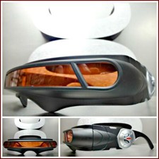 SPACE ROBOT PARTY RAVE COSTUME CYCLOPS FUTURISTIC SHIELD DJ SUN GLASSES Red Lens