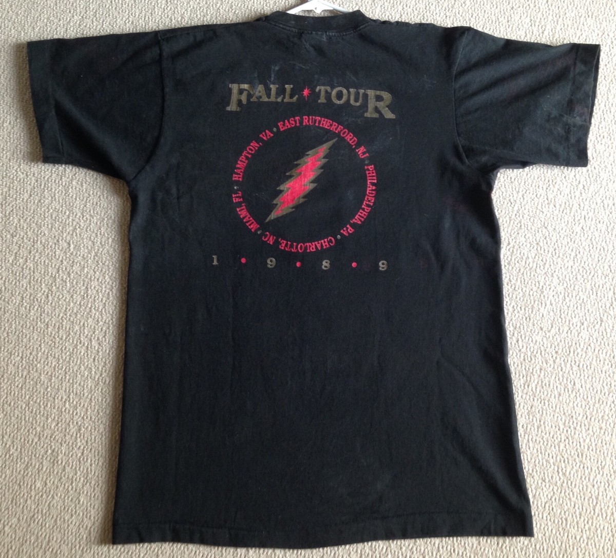 Grateful Dead 1989 FALL TOUR Vintage Shirt Warlocks Hampton