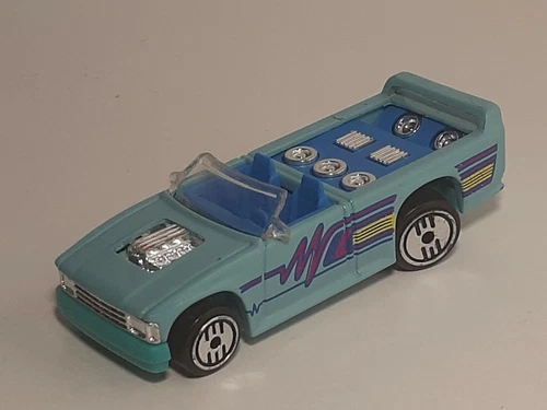 Vintage Hot Wheels Turquoise Mini Truck Boom Box 1990
