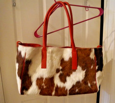 Italian Maurizio Taiuti Handbag Leather Cowhide Purse Bag