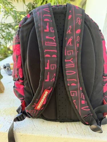 Sprayground Pink GODDESS WINGS Egyptian hieroglyphics Backpack Rare & HTF 2016 - Picture 17 of 23