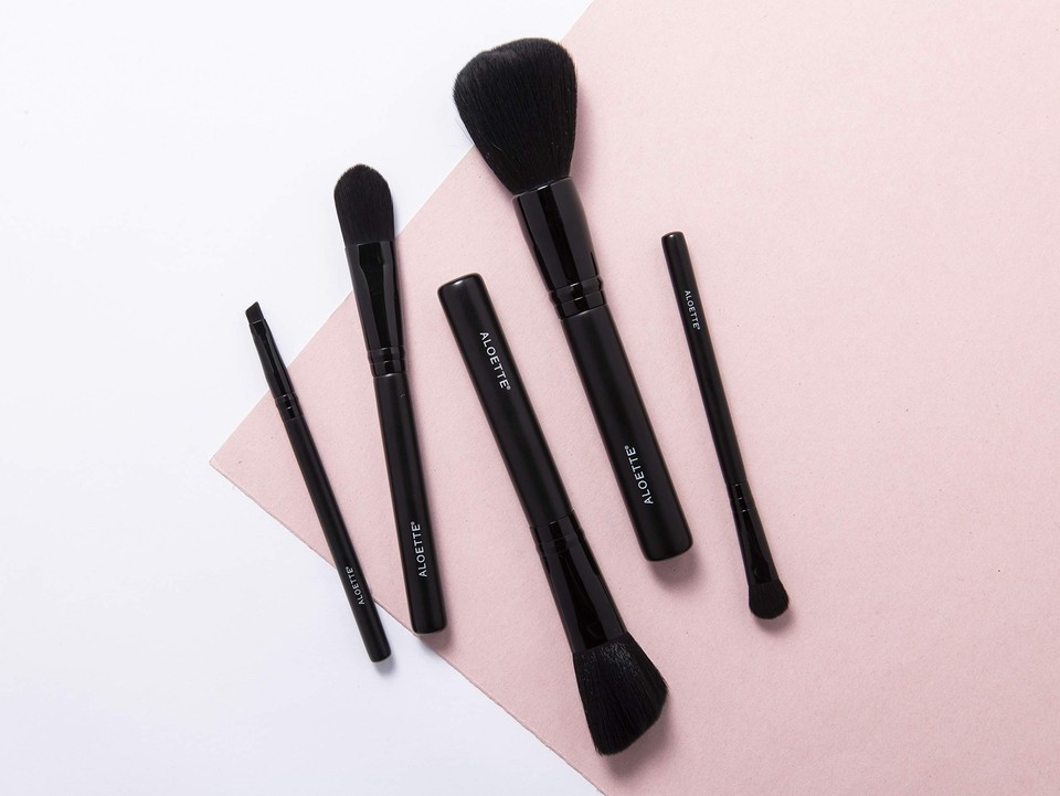 Professional 5Piece Brush Collection, Brush, Blush Brush, Foundation