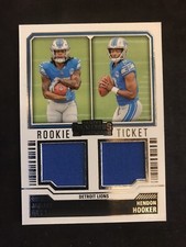 2023 Contenders Jahmyr Gibbs Hendon Hooker Rookie Ticket Jersey Dual Patch #DS-9
