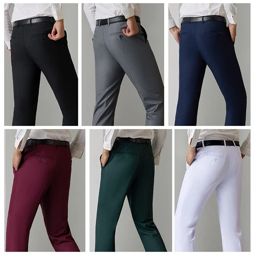Herren Glockenboden Schlaghose schmal elegant Bootcut formelle Hose Passform Retro 60er 70er - Bild 12 von 27