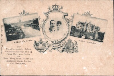 Vermählungsfeier Grossherzogl.Hoheit Prinz Max v.Baden m.Prinzess. Marie Louise