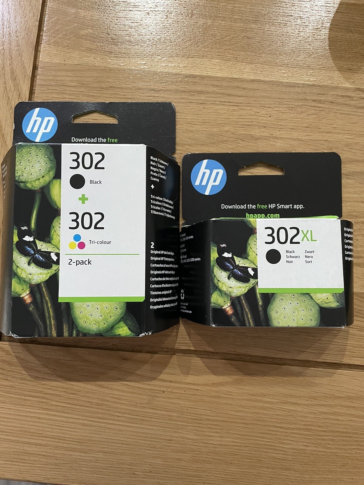 hp 302 ink cartridges black and colour eBay