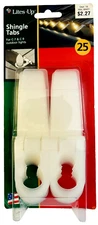 Lites Up Outdoor Shingle Tabs 25 Count Holiday For C-7 & C-9 Lights USA