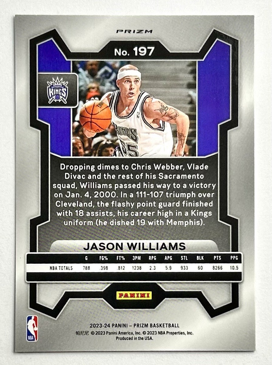 2023-24 Prizm Jason Williams Silver Holo Prizm Refractor SP 197