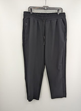 Athleta Metropolis Straight Leg Pant Womens 16 Stretch waist drawstring Black
