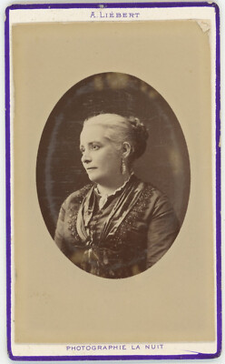 CDV 1880. Porträt einer Frau, Frau Eckard von Liébert in Paris.