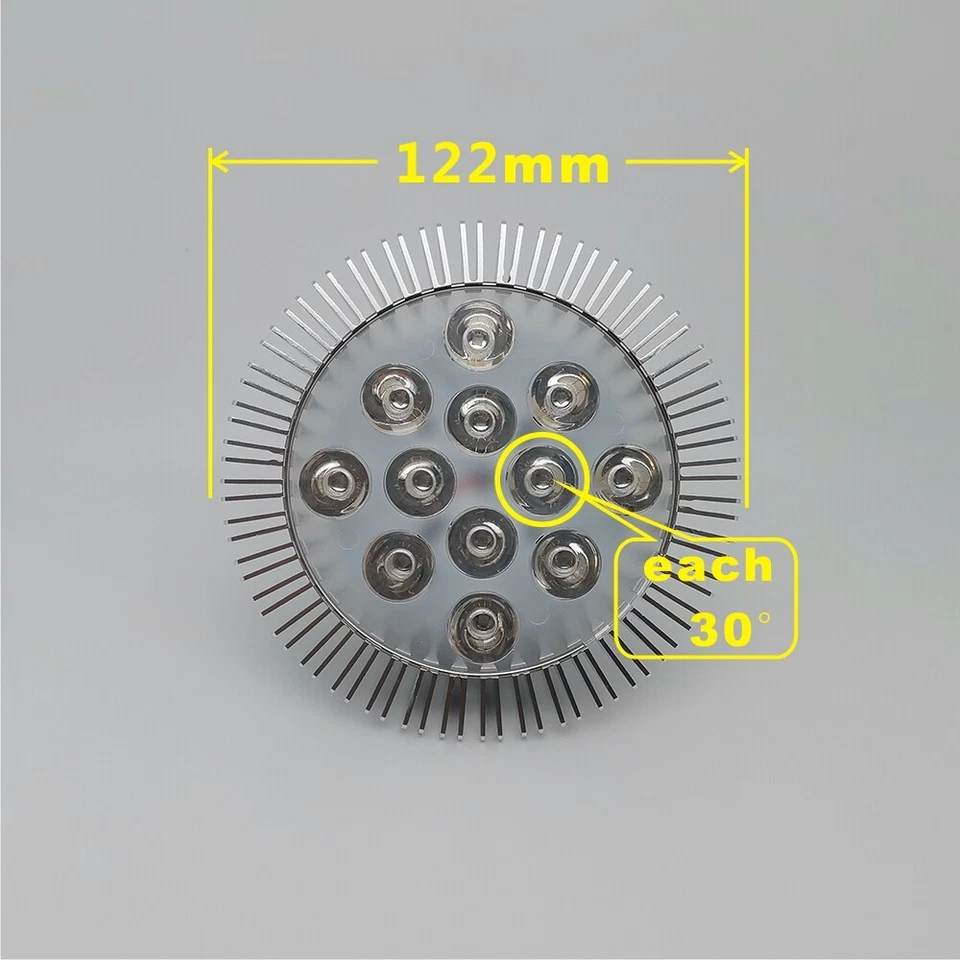 36W 5000K~5500K Day Pure white PAR38 LED Lamp Spot Light Bulb for Plant Aquarium - Image 3 of 4