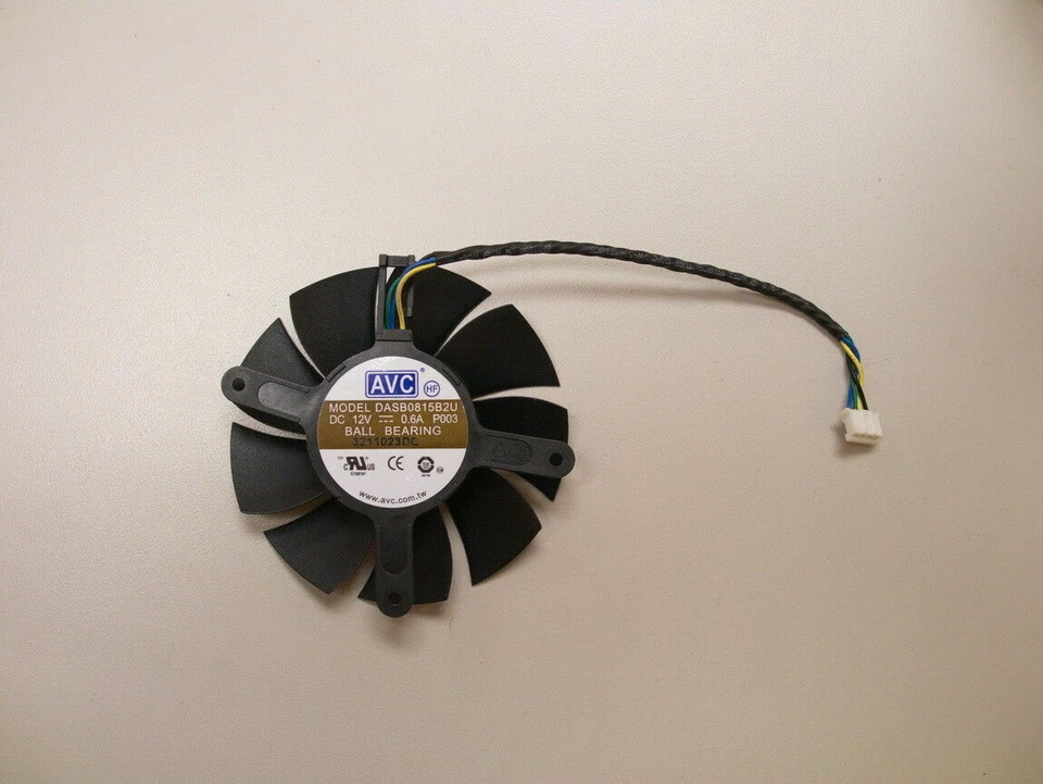 Cooler Fan For ZOTAC GTX 560Ti GTX 570Ti DASB0815B2U 75mm Video Graphics Card - Image 2 of 3