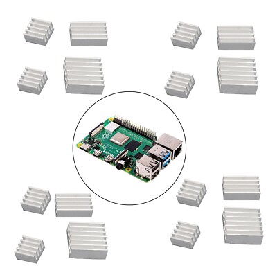 4 Heat sink IC Heatsinks Aluminum Cooling Fan For CPU LED Raspberry Pi 4 ModelE4