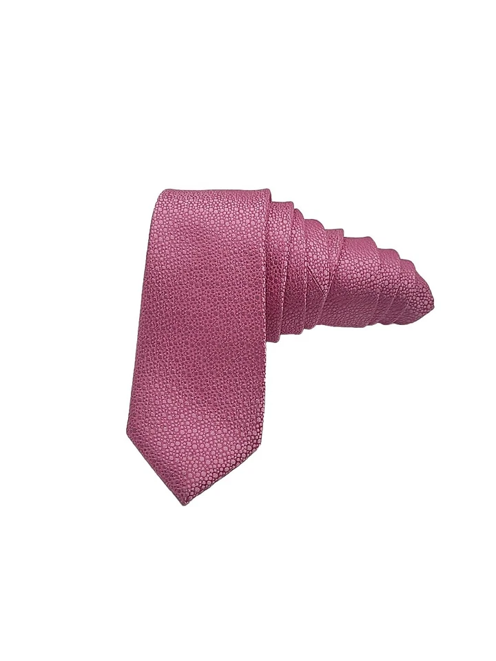 Corbata larga ajustada texturizada rosa alfani para hombre baile de graduación 61" x 2,5" Foto 2 de 4