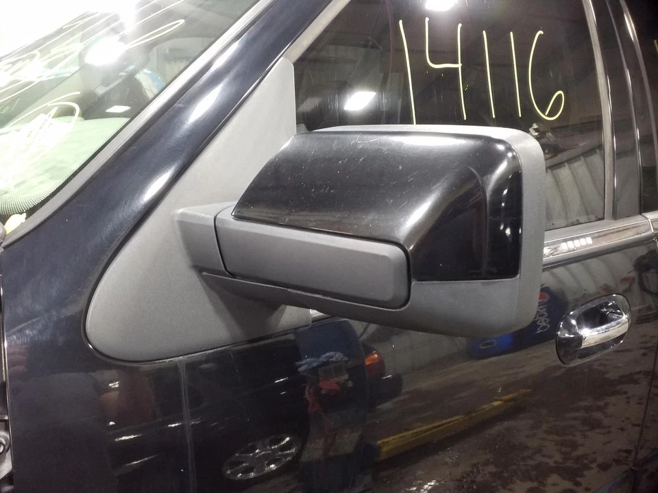 2007-2008 LINCOLN NAVIGATOR DRIVERS LEFT DOOR MIRROR; BLACK; POWER - Image 2 of 4