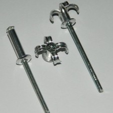 50 St&uuml;ck SPREIZNIETEN 4,8x16 Alu/Stahl Flachkopf Spreizblindnieten