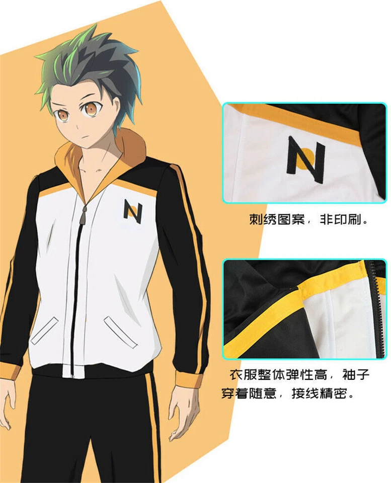 Re:zero-starting Life In Another World Natsuki Subaru Cosplay Costume Jacket - Image 4 of 4