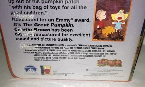 Its the Great Pumpkin, Charlie Brown, 1996, Clamshell Paramount New Sealed VHS - Picture 3 of 8
