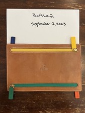 Rolex Novelty 4 Consecutive Fasteners Flat Pouch Brown -Brand New