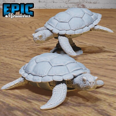 Sea Turtle Dungeons and Dragons Miniature D&D, Fantasy Tabletop Miniatures
