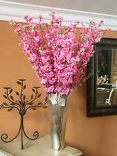 12 PACK 48" Long Stem Artificial Realistic Silk PINK Cherry Blossom Flowers