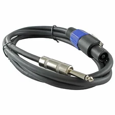6ft foot feet 1/4 to speakon compatible PA dj amplifier speaker cable 12 ga cord