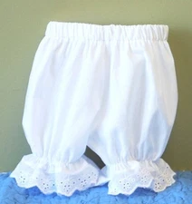 White Eyelet Lace Trimmed Knickers Bloomers Infant Baby Sizes