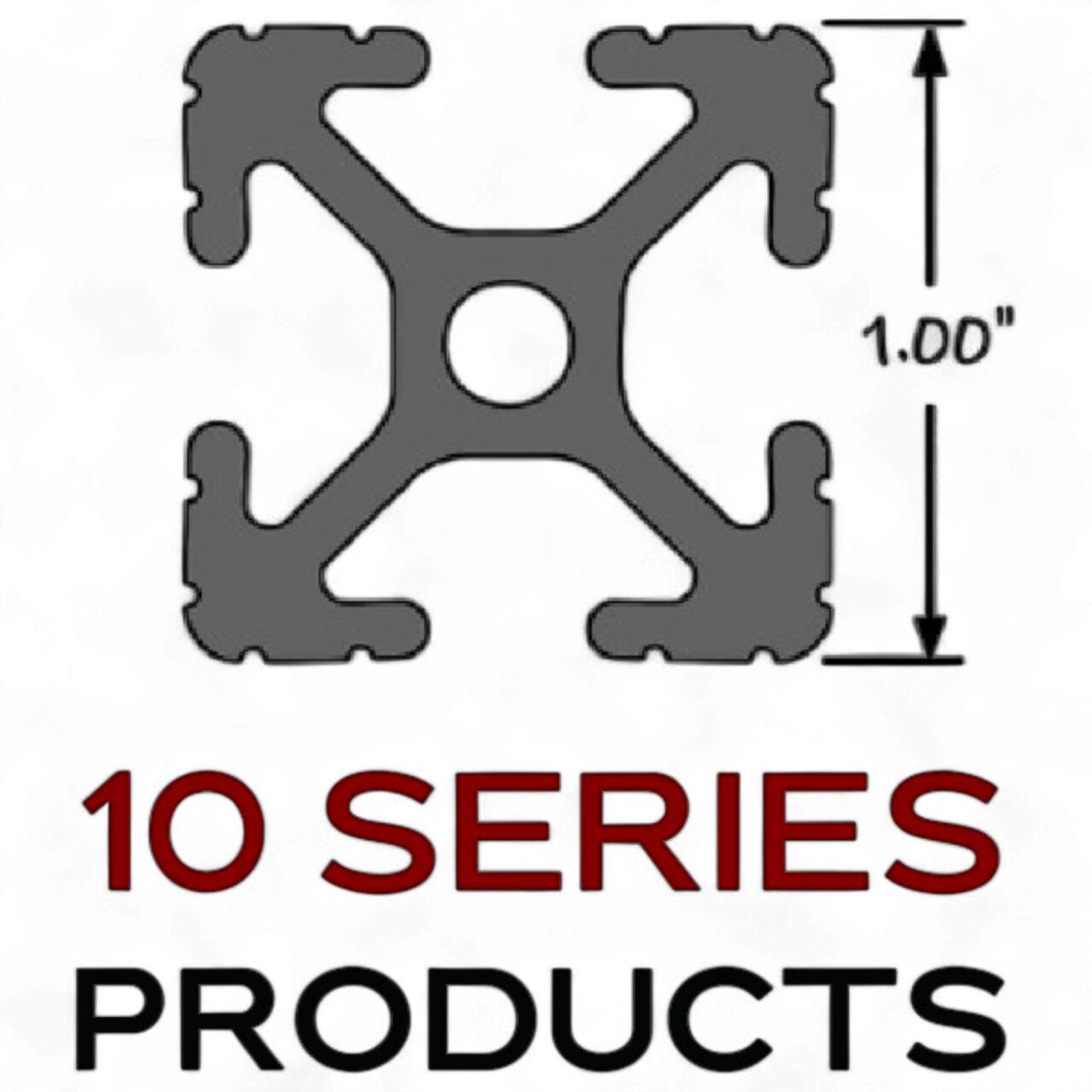 12 Hole | Tee Flat Joining Plate | 10 Series  Compatible w/ 80/20 4125