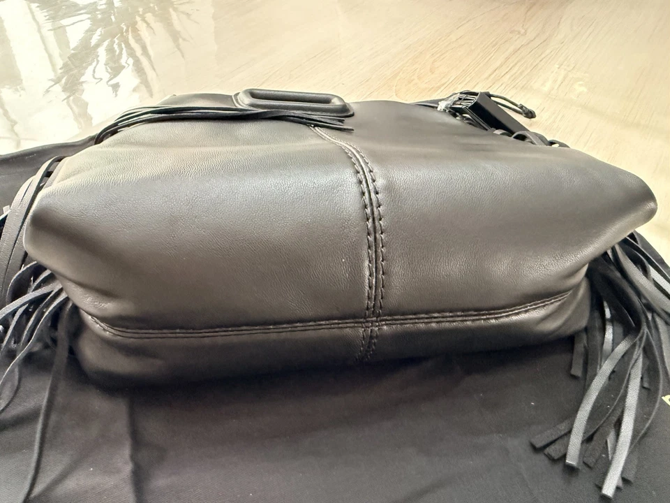 Sac MAJE Miss M Mini en cuir noir - Photo 3/4