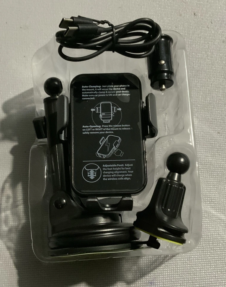 Bracketron - Montaje automático para tablero/ventana/ventana/ventana PwrUp Qi para la mayoría de los teléfonos celulares Foto 2 de 3