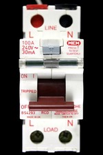MEM 100 AMP 30mA DOUBLE POLE RCCB RCD TYPE AC A100HE