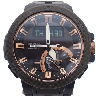 Casio Protrek Solar Radio Triple Sensor Carbon Bezel