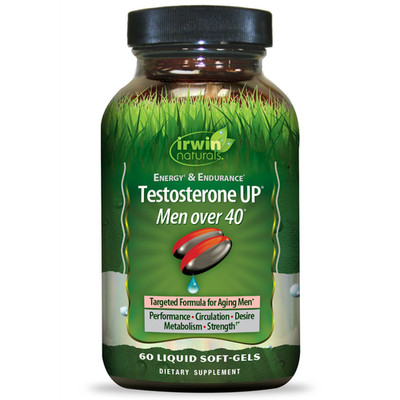 Irwin Naturals Testosterone UP for Men Over 40 Boost Energy & Endurance 60 Sgels