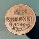 Photo of a 1816 Austria 1 Kreuzer from an eBay listing that sold on Jul 16, 2026