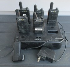 5 Retevis RT22P Walkie Talkie Rechargeable Two Way Radios Six Way Multi Charger
