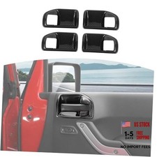 for Jeep JK Inner Door Handle Cover Bowl Trim Fit for Jeep Wrangler JK Black