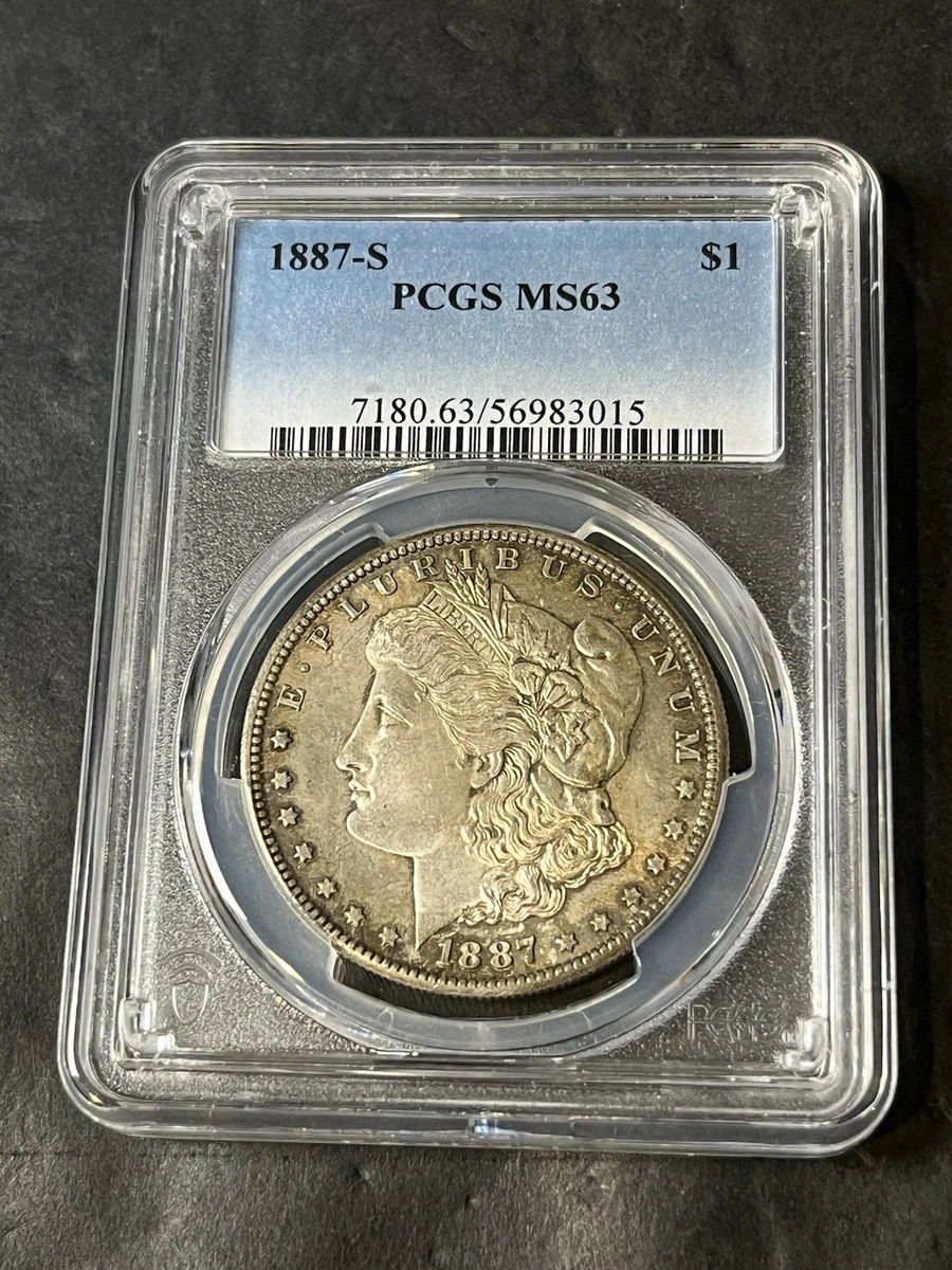 San Francisco MS 63 Graded 1887 Year Morgan US Dollars (1878-1921