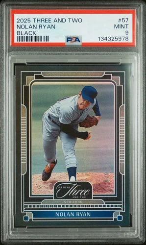 2025 Panini Three And Two Nolan Ryan #57 Black 4/8 PSA 9