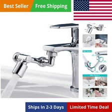 1080 Swivel Faucet Extender, Sink Water Faucet Aerator Extension in Brass, Sw...