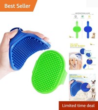 2 Pack Dog Grooming Brush, Soft Silicone Pet Bath Brushes with Adjustable Ha...