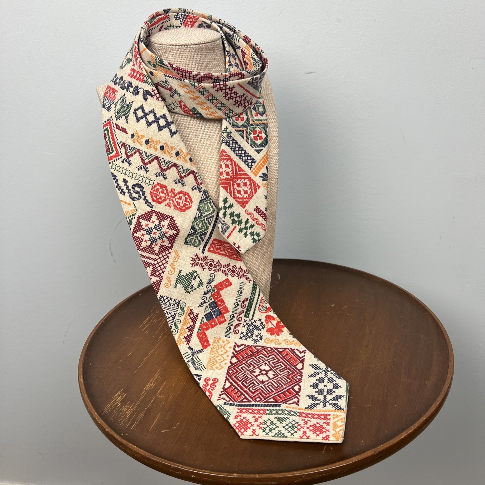 Handmade Men’s Patchwork Style Necktie By Polly B… - image 1